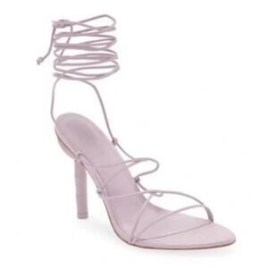 Cult Gaia Soleil Lilac Purple Strappy Leather Heeled Sandals Size 36